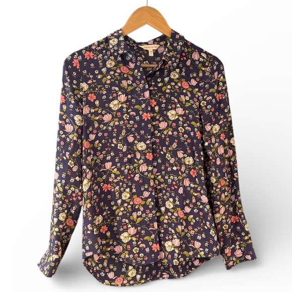 Rebecca Taylor Tops - Rebecca Taylor 100% Silk Floral Blouse Size 2